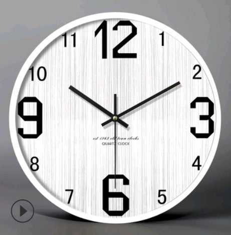 Metal frame modern minimalist Nordic wall clock living room bedroom home clock creative personality mute quartz clock