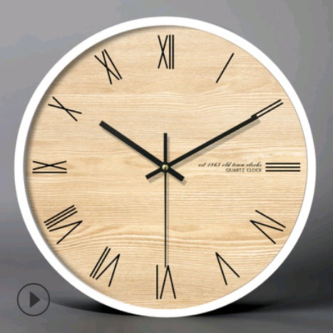 Metal frame modern minimalist Nordic wall clock living room bedroom home clock creative personality mute quartz clock