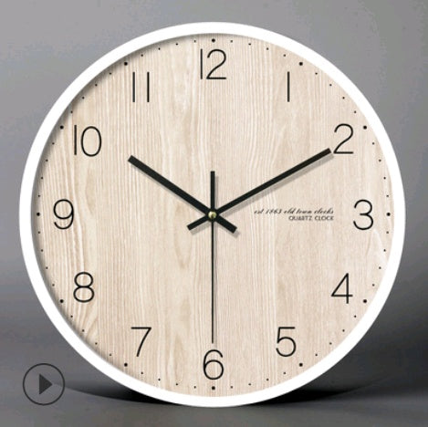 Metal frame modern minimalist Nordic wall clock living room bedroom home clock creative personality mute quartz clock