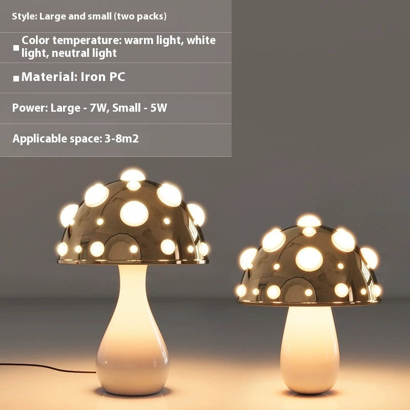 Mushroom Decorative Table Lamp Bedroom Dimming