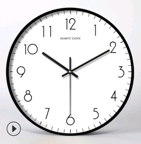 Metal frame modern minimalist Nordic wall clock living room bedroom home clock creative personality mute quartz clock