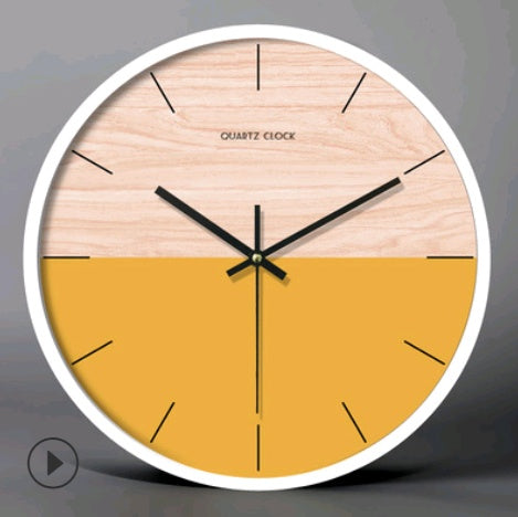 Metal frame modern minimalist Nordic wall clock living room bedroom home clock creative personality mute quartz clock