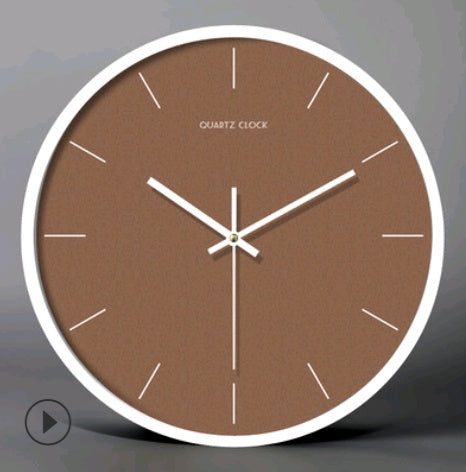 Metal frame modern minimalist Nordic wall clock living room bedroom home clock creative personality mute quartz clock