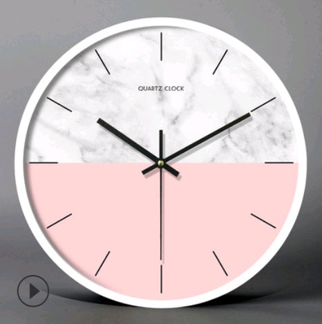 Metal frame modern minimalist Nordic wall clock living room bedroom home clock creative personality mute quartz clock