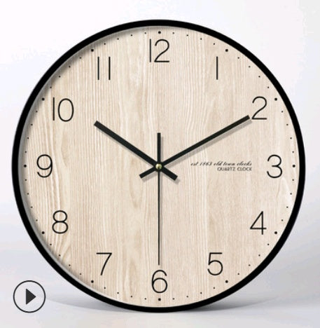 Metal frame modern minimalist Nordic wall clock living room bedroom home clock creative personality mute quartz clock