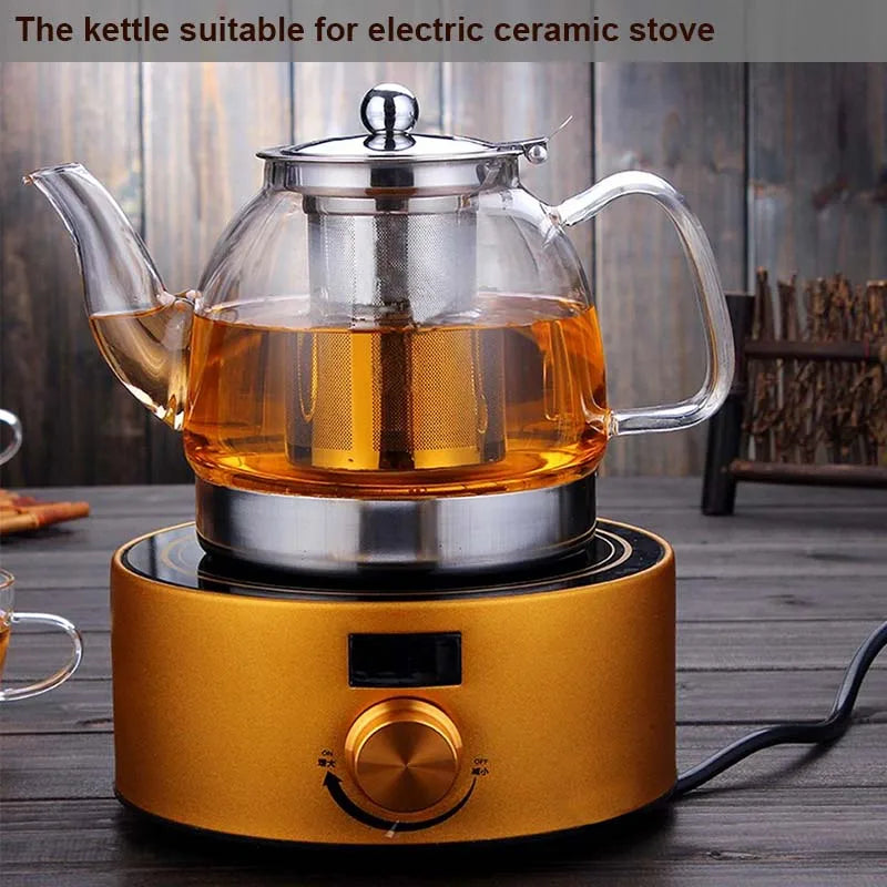 Glass Teapot Gas Stove Induction Cooker Water Kettle Chinese Teapot With Filter Heat resistant Flower Tea