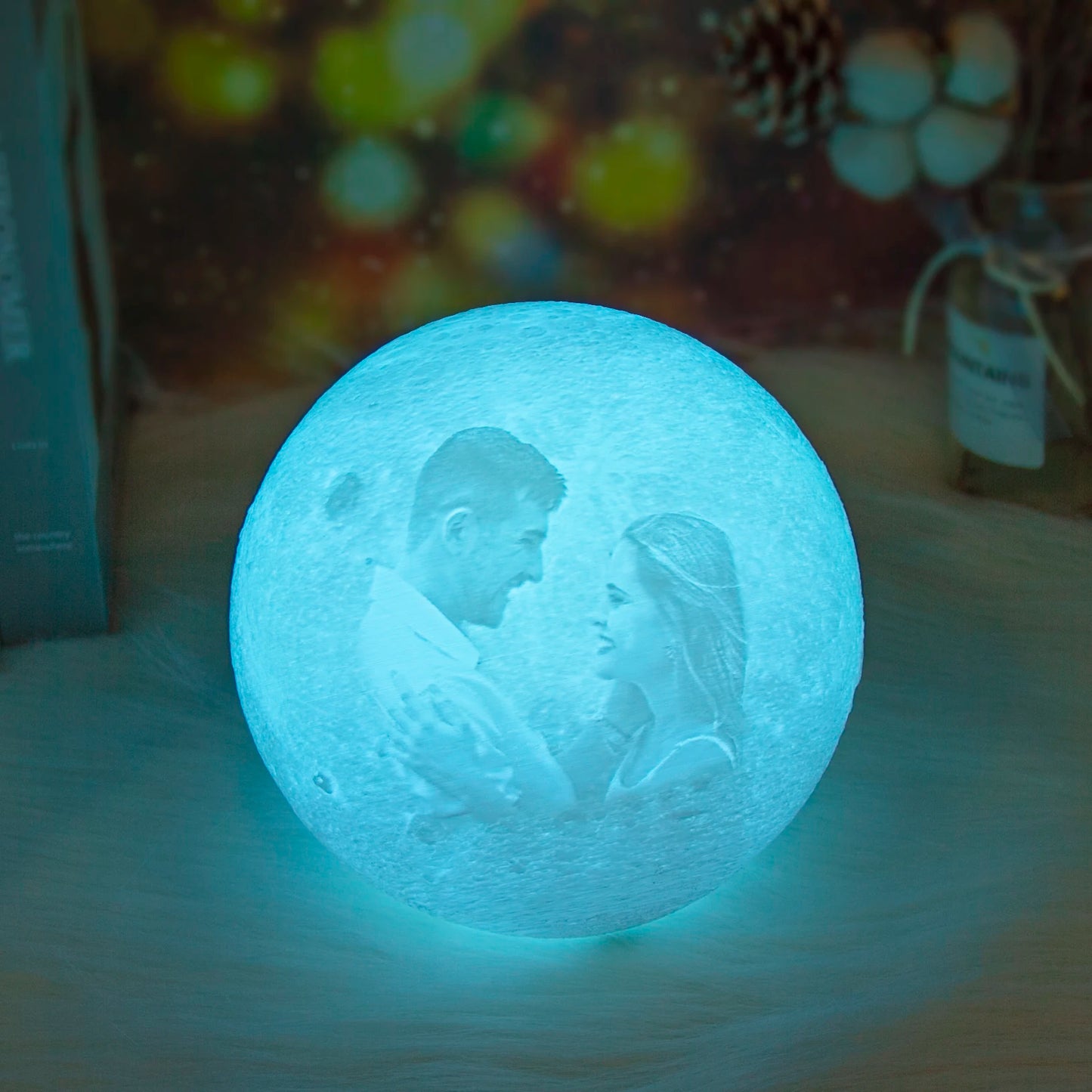 Customized 3D Printing Moon Lamp Personalized Photo Text Night Light