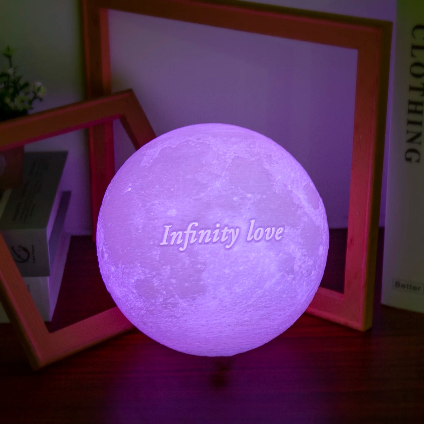 Customized 3D Printing Moon Lamp Personalized Photo Text Night Light
