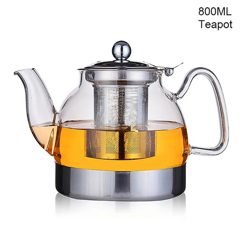 Glass Teapot Gas Stove Induction Cooker Water Kettle Chinese Teapot With Filter Heat resistant Flower Tea