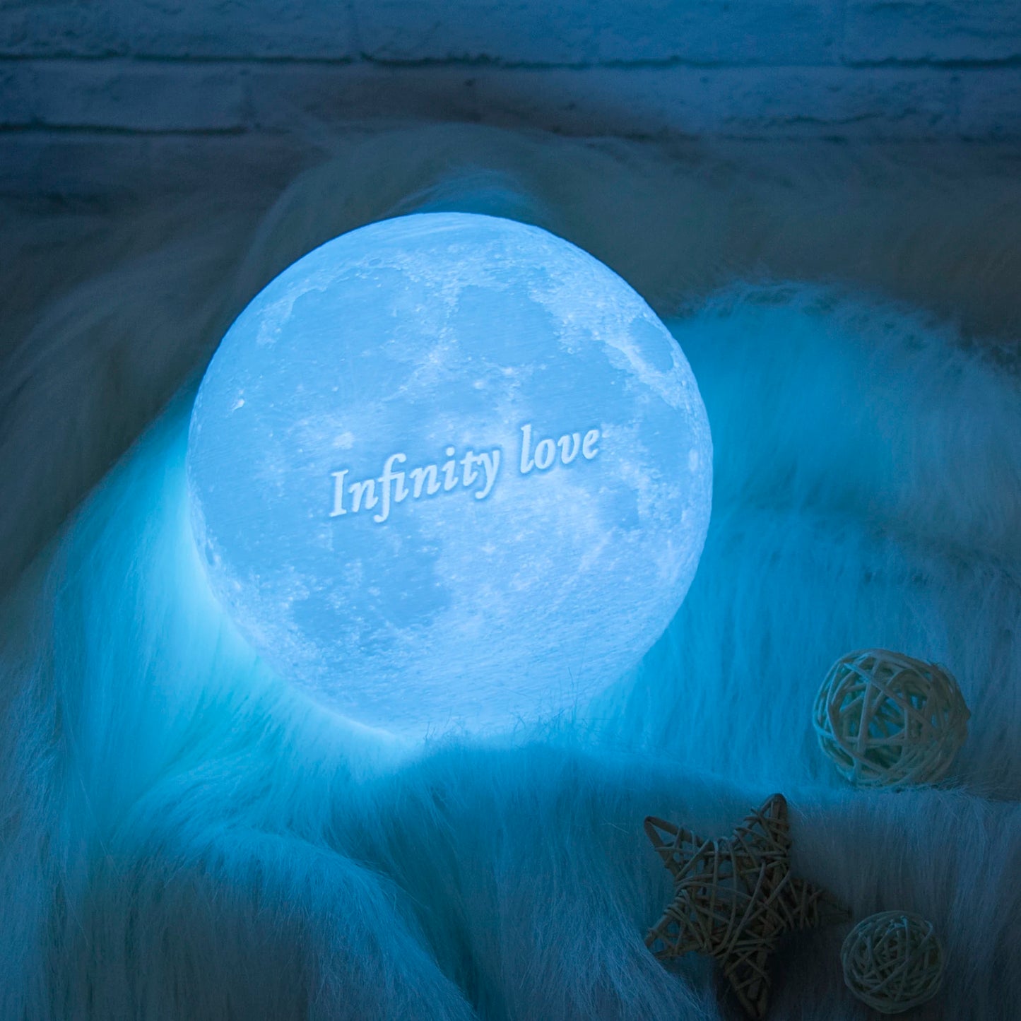 Customized 3D Printing Moon Lamp Personalized Photo Text Night Light