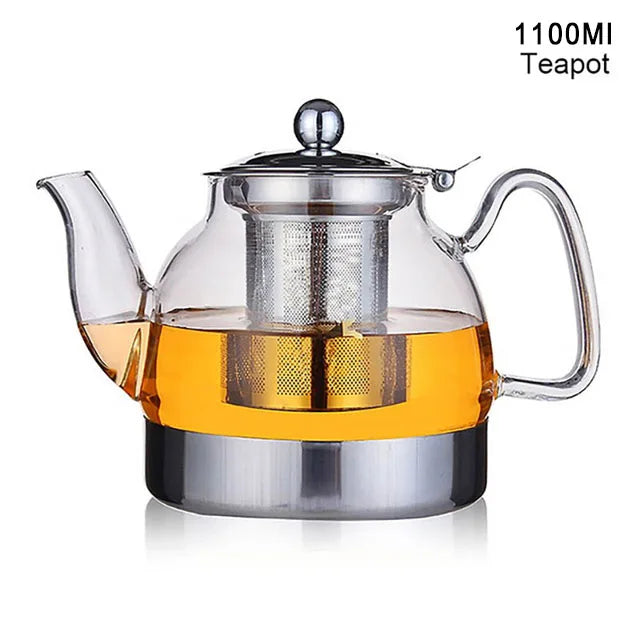Glass Teapot Gas Stove Induction Cooker Water Kettle Chinese Teapot With Filter Heat resistant Flower Tea