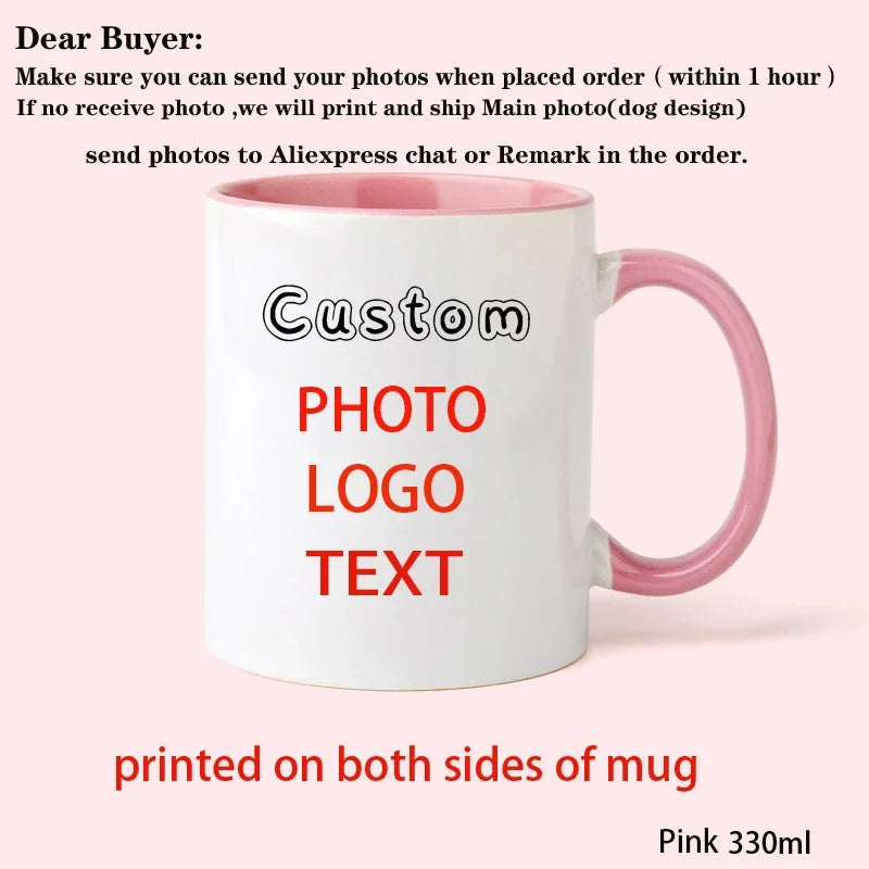 Custom Photo & Name Coffee Mug – Personalized Text, Pet, Family, or Couple Gift Tea Cup