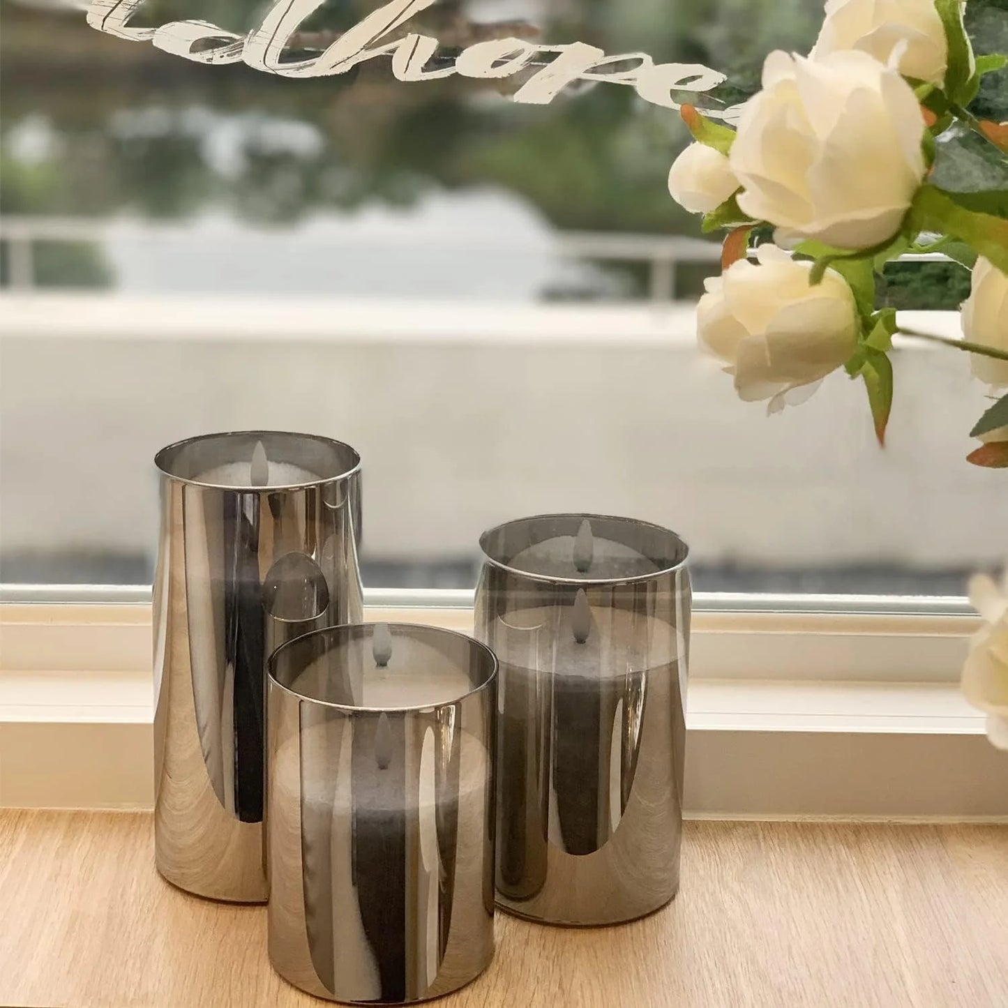 3PACK Flameless Candles Operated with Timer, Remote Control,Flickering LED Candle Battery Powered, Gift or Home Decoration