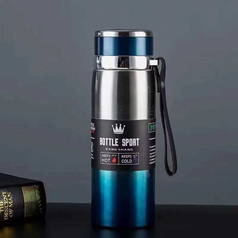 1L Stainless Steel Thermal Water Bottle – Hot & Cold Thermos for Coffee, Tea, or Travel