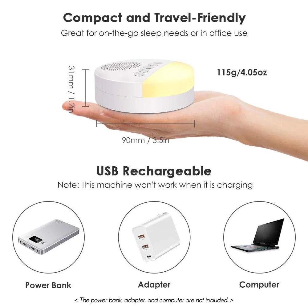 QtorDream® Baby White Noise Sleep Machine - Gentle Sounds for Sweet Sleep