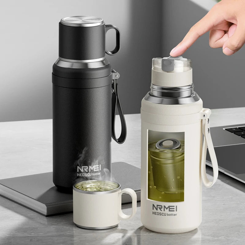 316L Stainless Steel Thermos Bottle – Magnetic Control Outdoor Flask, Insulated Travel Water Bottle