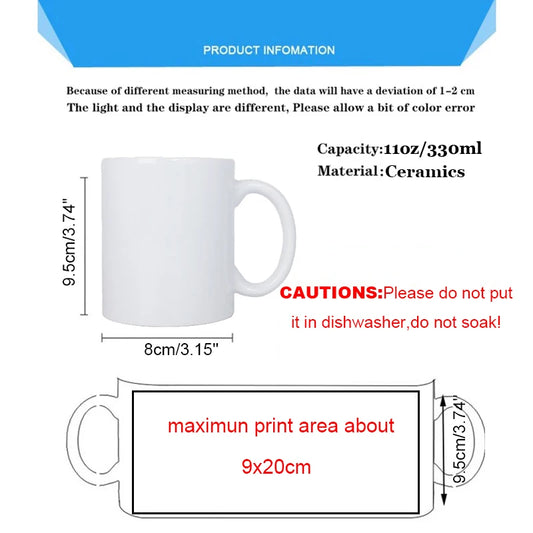 Custom Photo & Name Coffee Mug – Personalized Text, Pet, Family, or Couple Gift Tea Cup