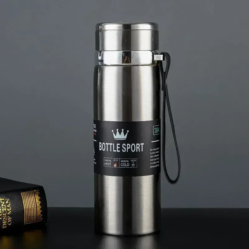 1L Stainless Steel Thermal Water Bottle – Hot & Cold Thermos for Coffee, Tea, or Travel