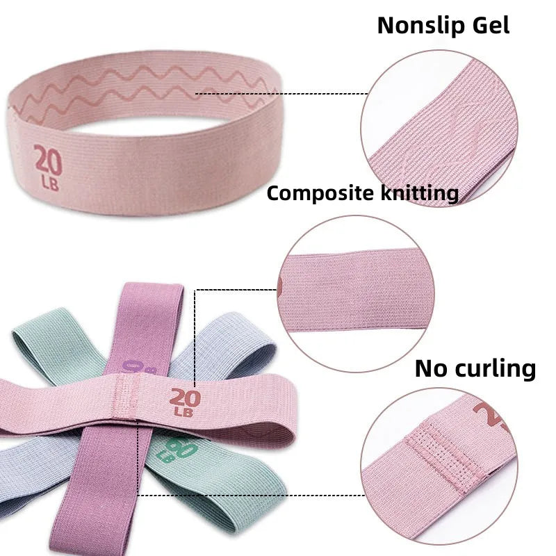 Yoga & Pilates Resistance Bands – Hip Circle Expander for Home Workouts