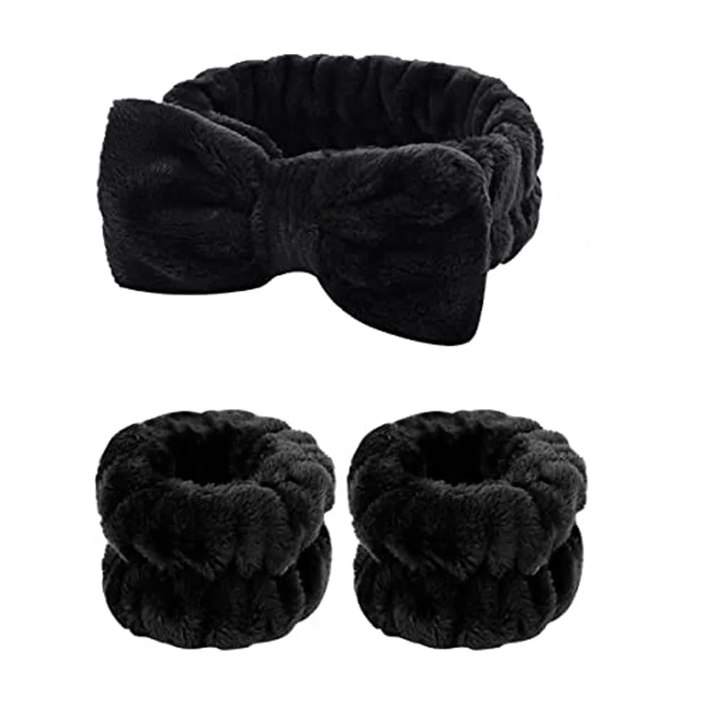 Face Wash Wristband Headband Set