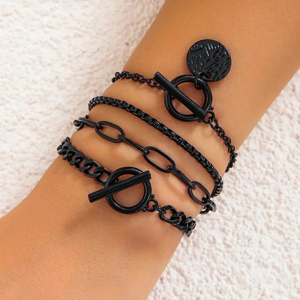 Pendant Chain Coin Bracelet for Women on Hand Vintage OT Buckle Snake Chain Charm Bangles Couple Jewelry Gift