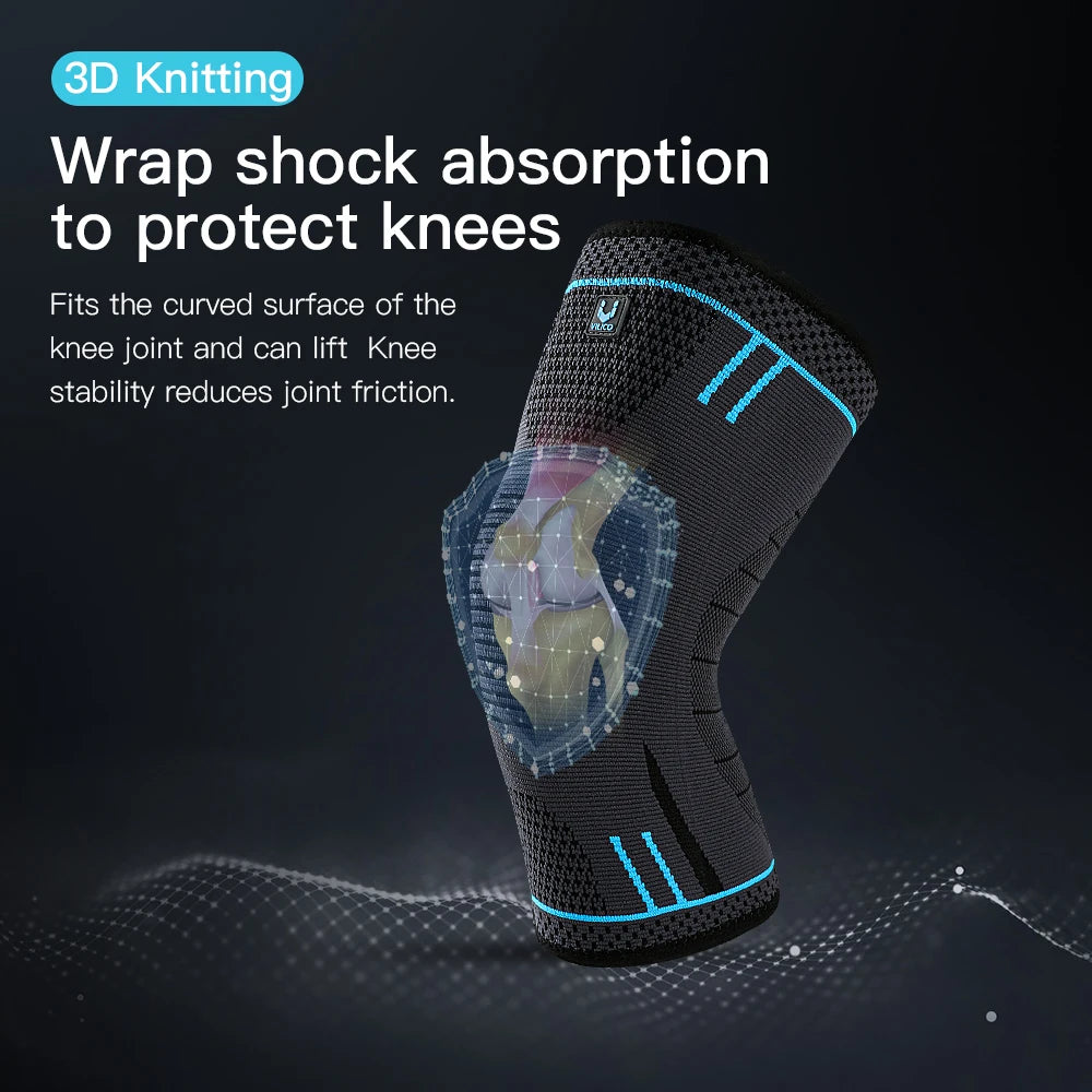 Breathable Knee Pads Brace Springs Gym Sports Protector