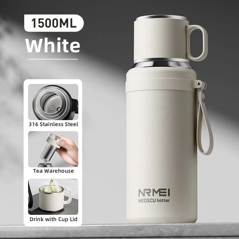 316L Stainless Steel Thermos Bottle – Magnetic Control Outdoor Flask, Insulated Travel Water Bottle