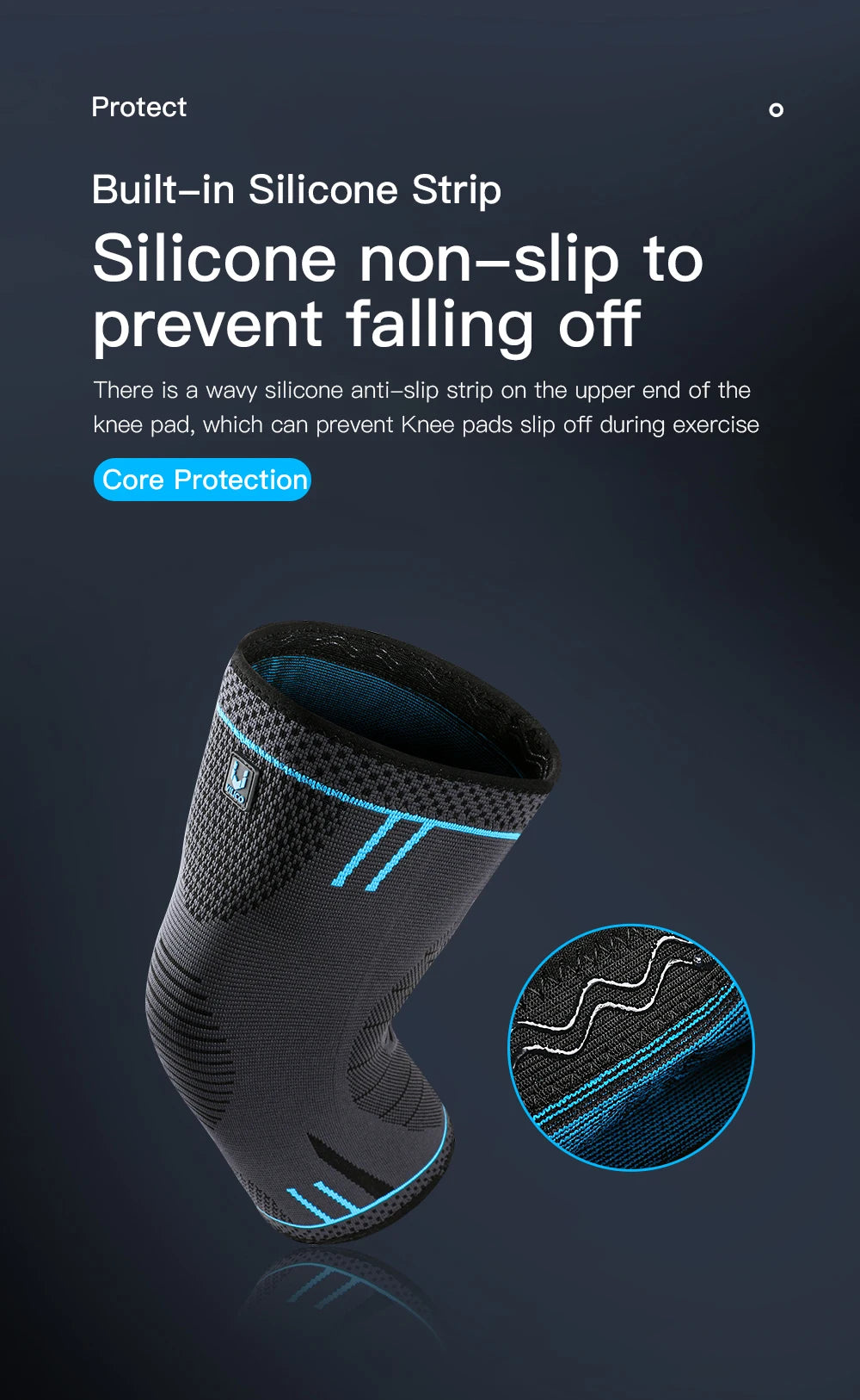 Breathable Knee Pads Brace Springs Gym Sports Protector