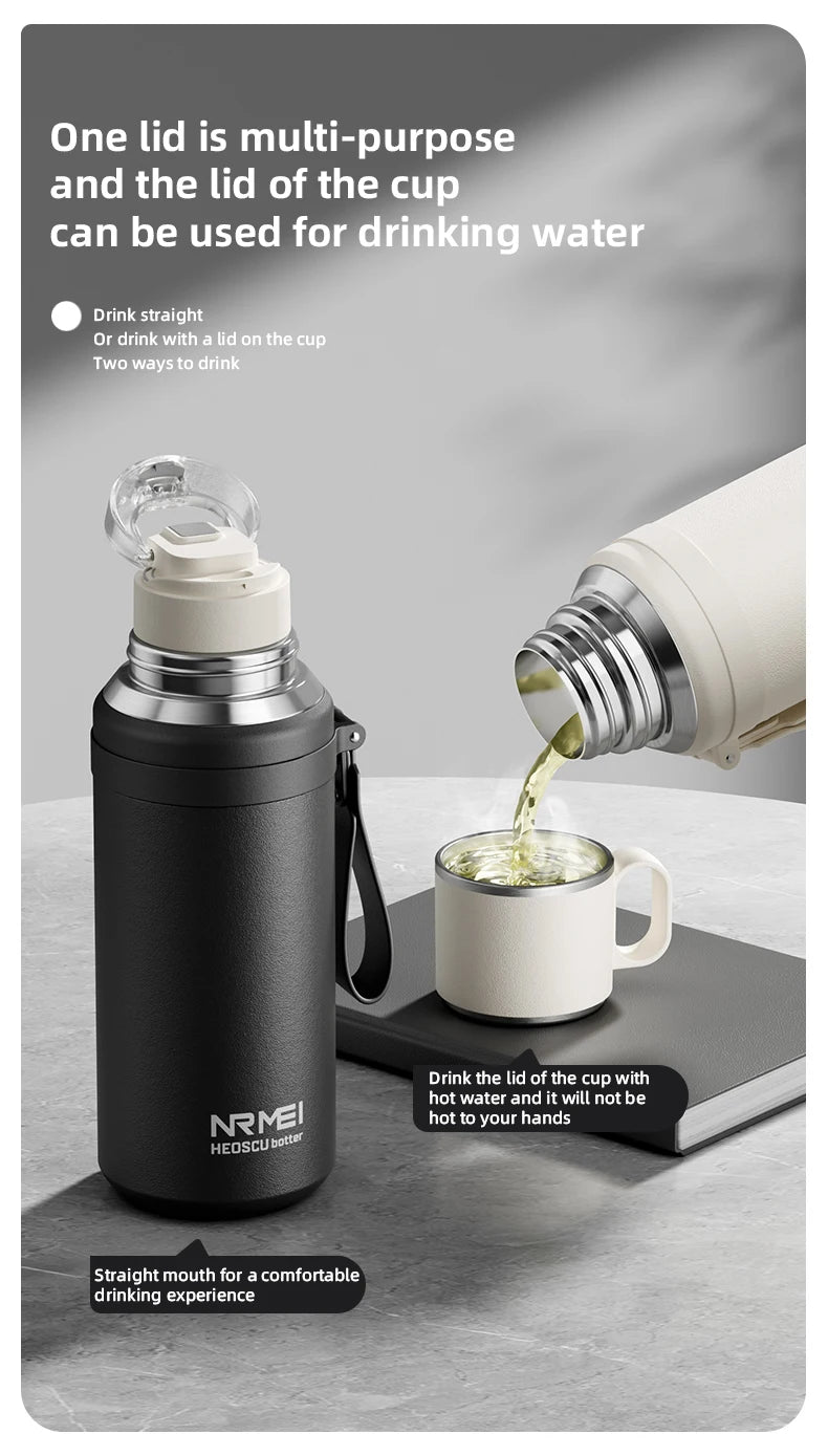 316L Stainless Steel Thermos Bottle – Magnetic Control Outdoor Flask, Insulated Travel Water Bottle