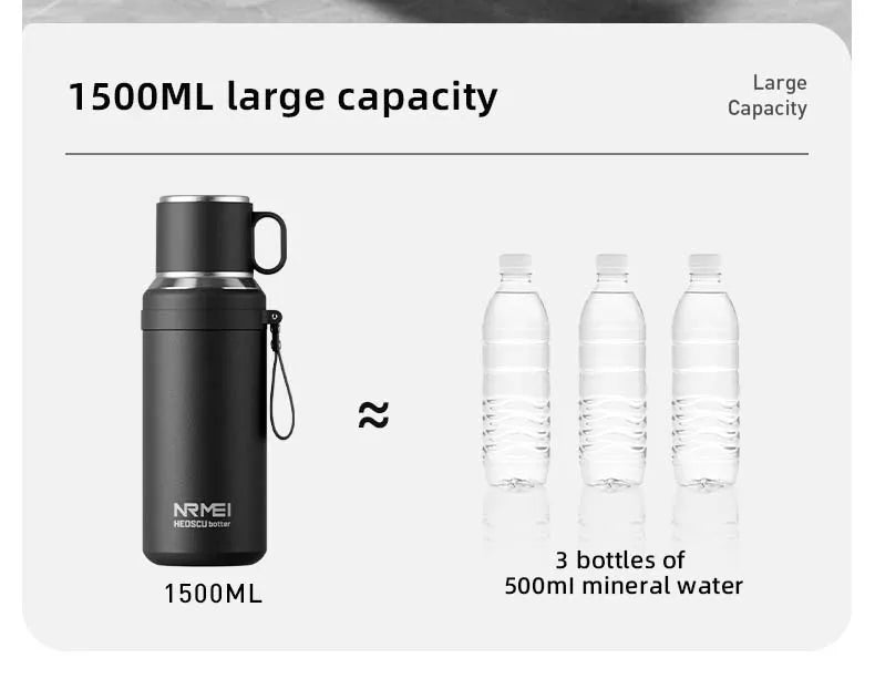 316L Stainless Steel Thermos Bottle – Magnetic Control Outdoor Flask, Insulated Travel Water Bottle