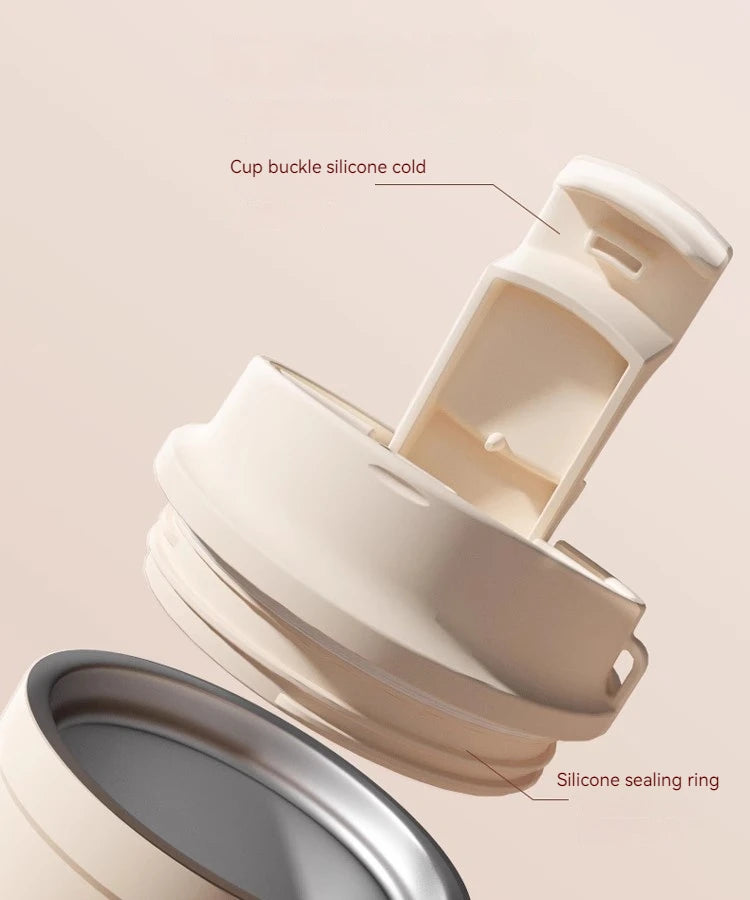 GIANXI Stainless Steel Coffee Thermos Cup Retro Woven Lanyard Portable Heavy Caliber Easy To Clean Coffee Cold Cup Coffee Cup