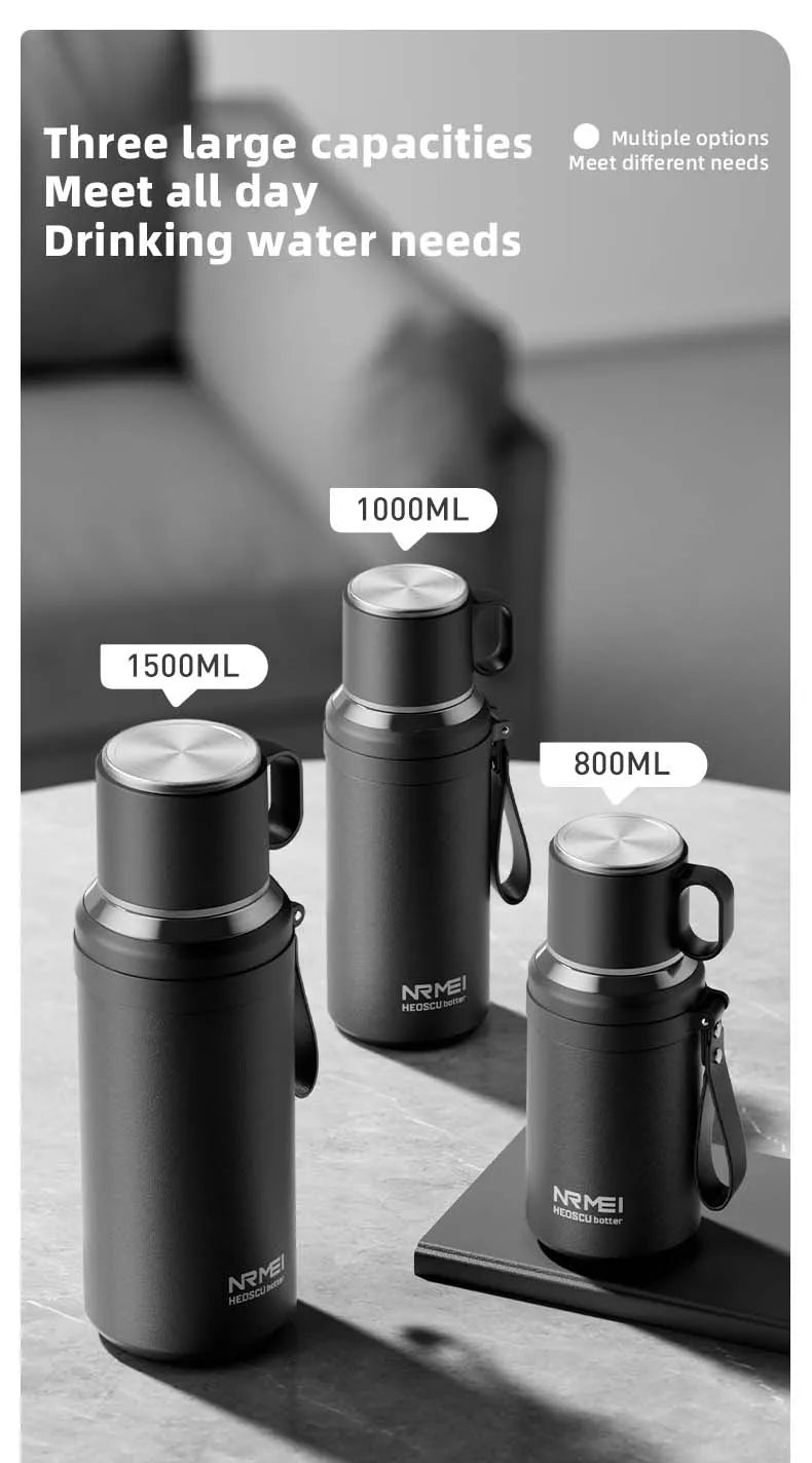 316L Stainless Steel Thermos Bottle – Magnetic Control Outdoor Flask, Insulated Travel Water Bottle