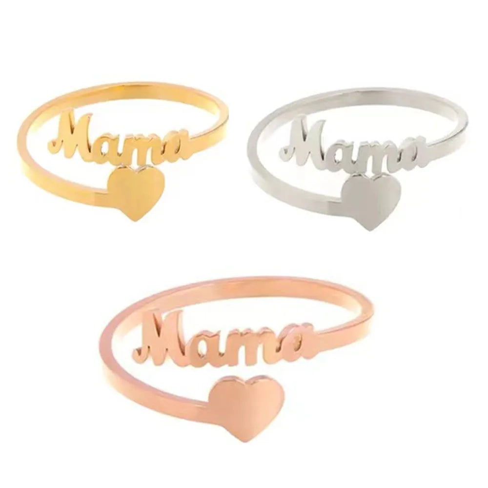 Customized Name Love Ring Personalized Stainless Steel Heart Couple Ring Women Jewelry Valentine's Day Gift Anillos Mujer