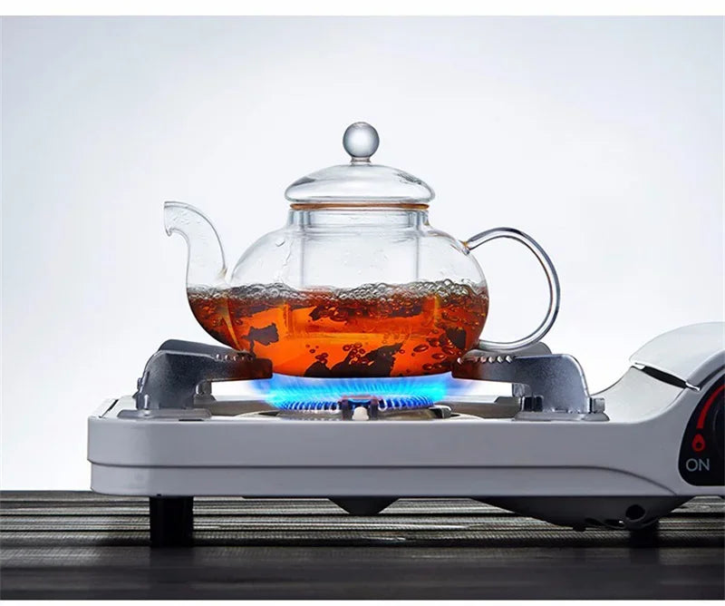 400ml/1000ml Filterable Heat-resistant Thickened Glass Teapot High Borosilicate Glass Flower Tea Pot Heatable Glass Tea Set