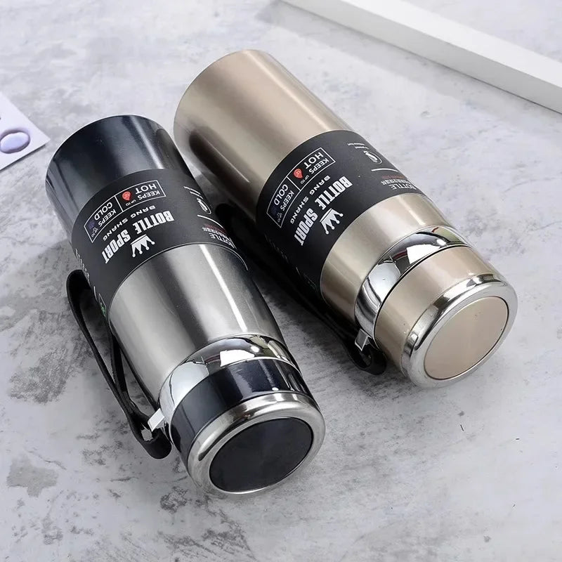 1L Stainless Steel Thermal Water Bottle – Hot & Cold Thermos for Coffee, Tea, or Travel