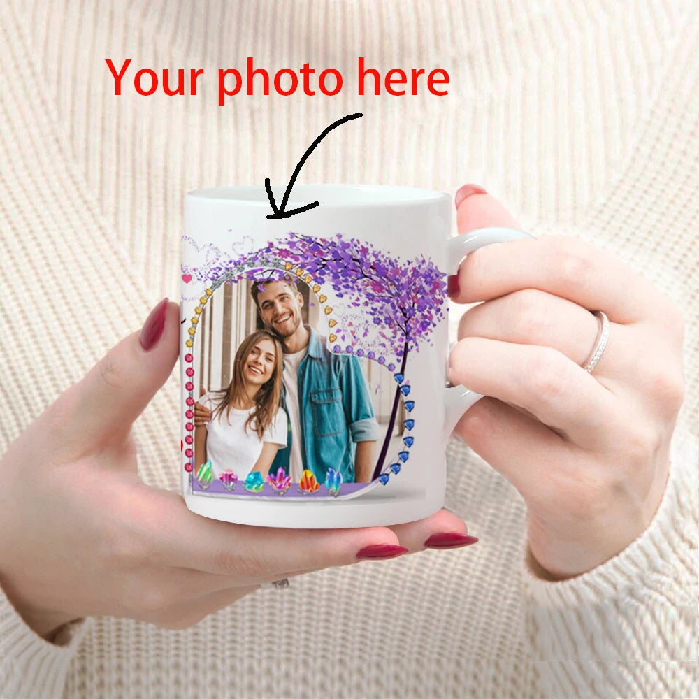 Personalized Photo Mug, Customize Family, Kids, Lovers, Logo, Text, Gift & Pets