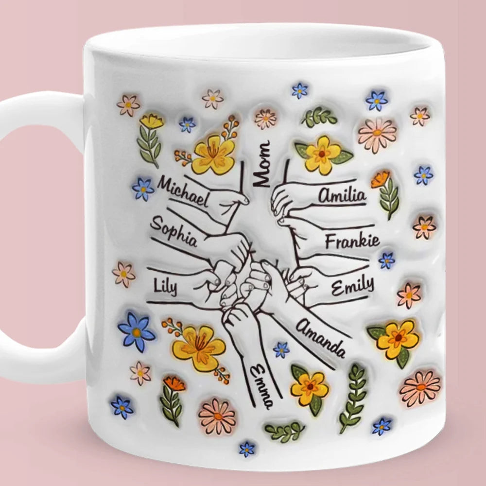 Custom Name Mug Cup Coffee For Mother,Custom 3D Pottery