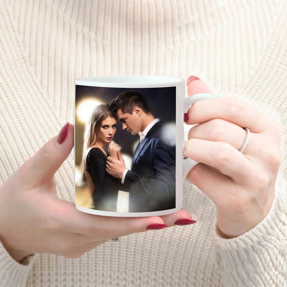 Custom Photo & Name Coffee Mug – Personalized Text, Pet, Family, or Couple Gift Tea Cup