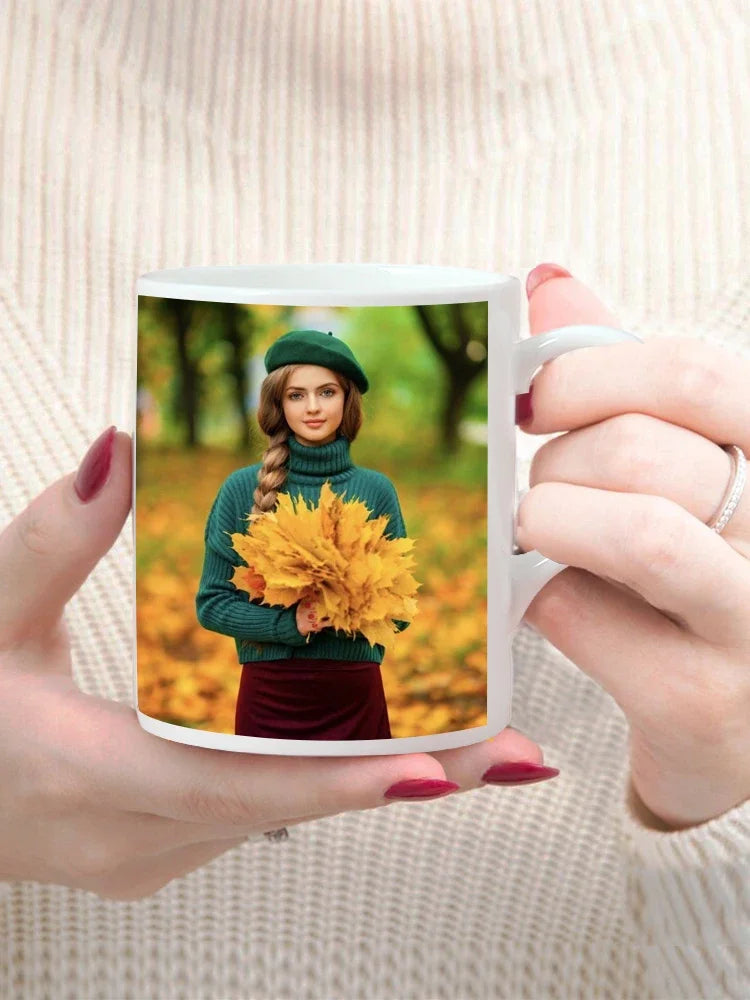 Custom Photo & Name Coffee Mug – Personalized Text, Pet, Family, or Couple Gift Tea Cup