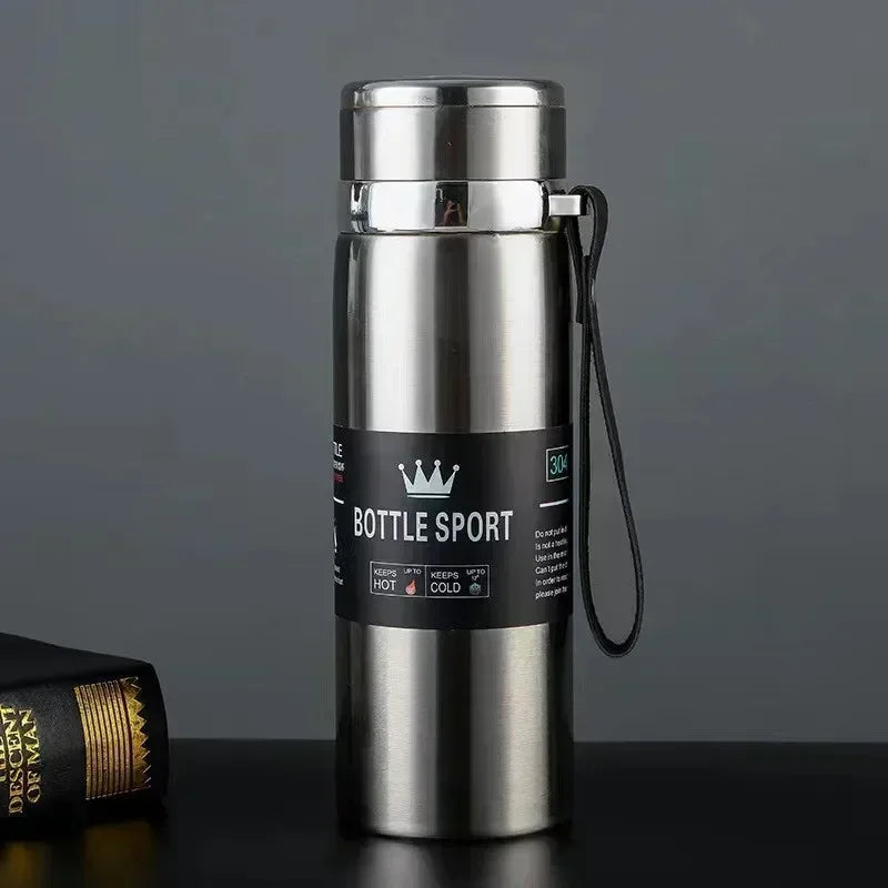 1L Stainless Steel Thermal Water Bottle – Hot & Cold Thermos for Coffee, Tea, or Travel