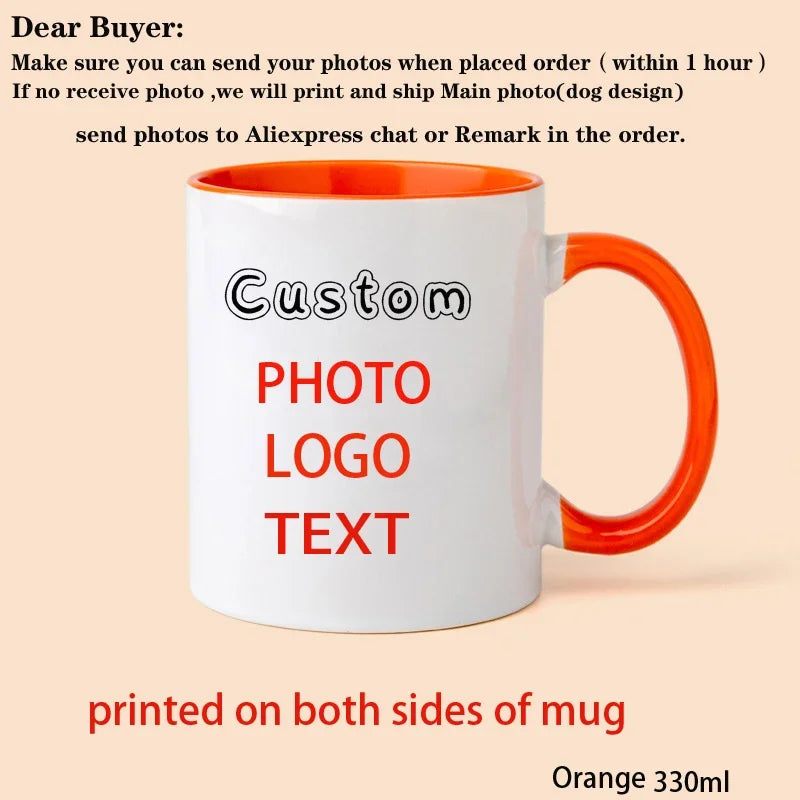 Custom Photo & Name Coffee Mug – Personalized Text, Pet, Family, or Couple Gift Tea Cup