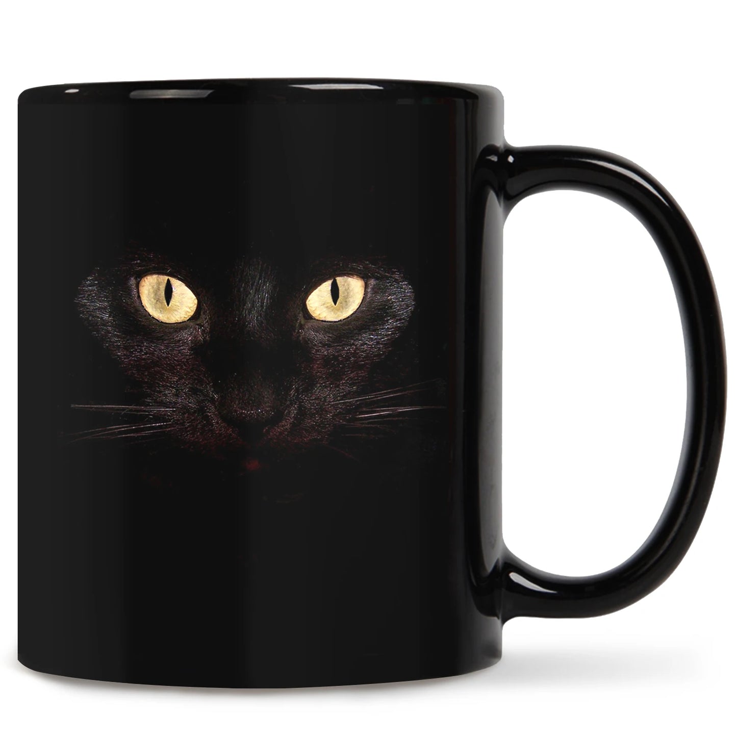 Black Cat Coffee Mug 11oz – Cute Cat Lover Gift | Birthday, Valentine’s, or Halloween Mug