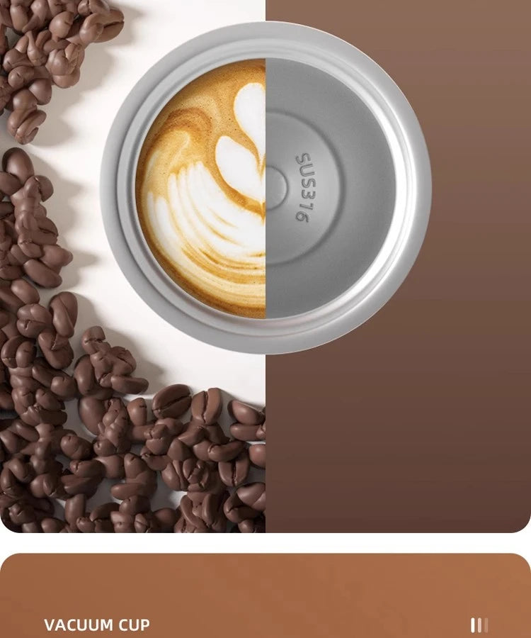 GIANXI Stainless Steel Coffee Thermos Cup Retro Woven Lanyard Portable Heavy Caliber Easy To Clean Coffee Cold Cup Coffee Cup