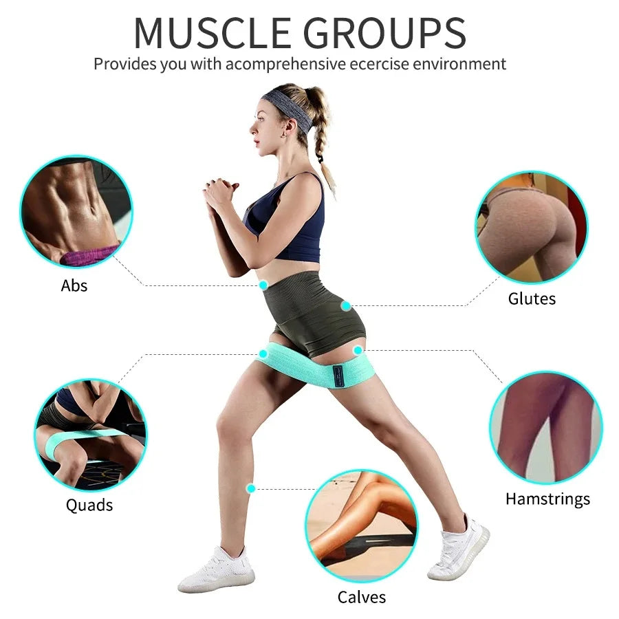 Yoga & Pilates Resistance Bands – Hip Circle Expander for Home Workouts