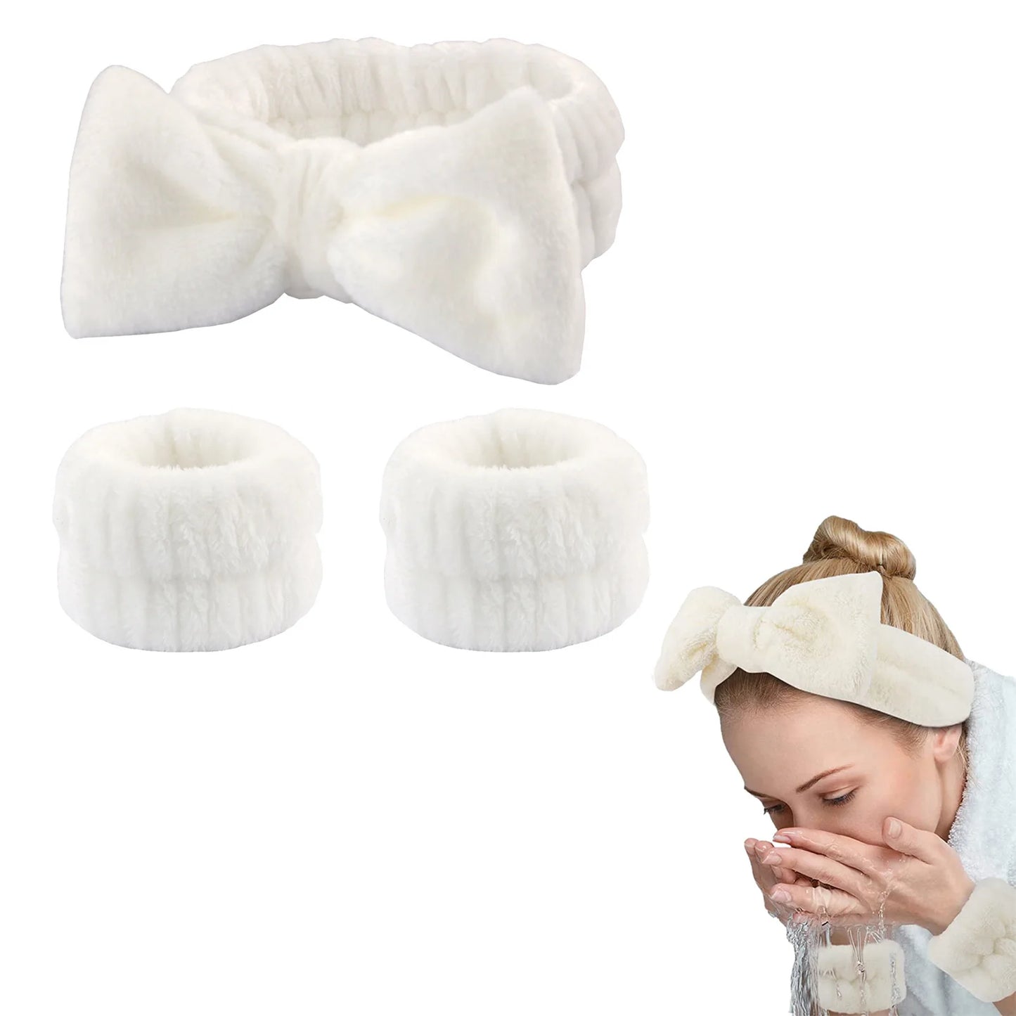 Face Wash Wristband Headband Set