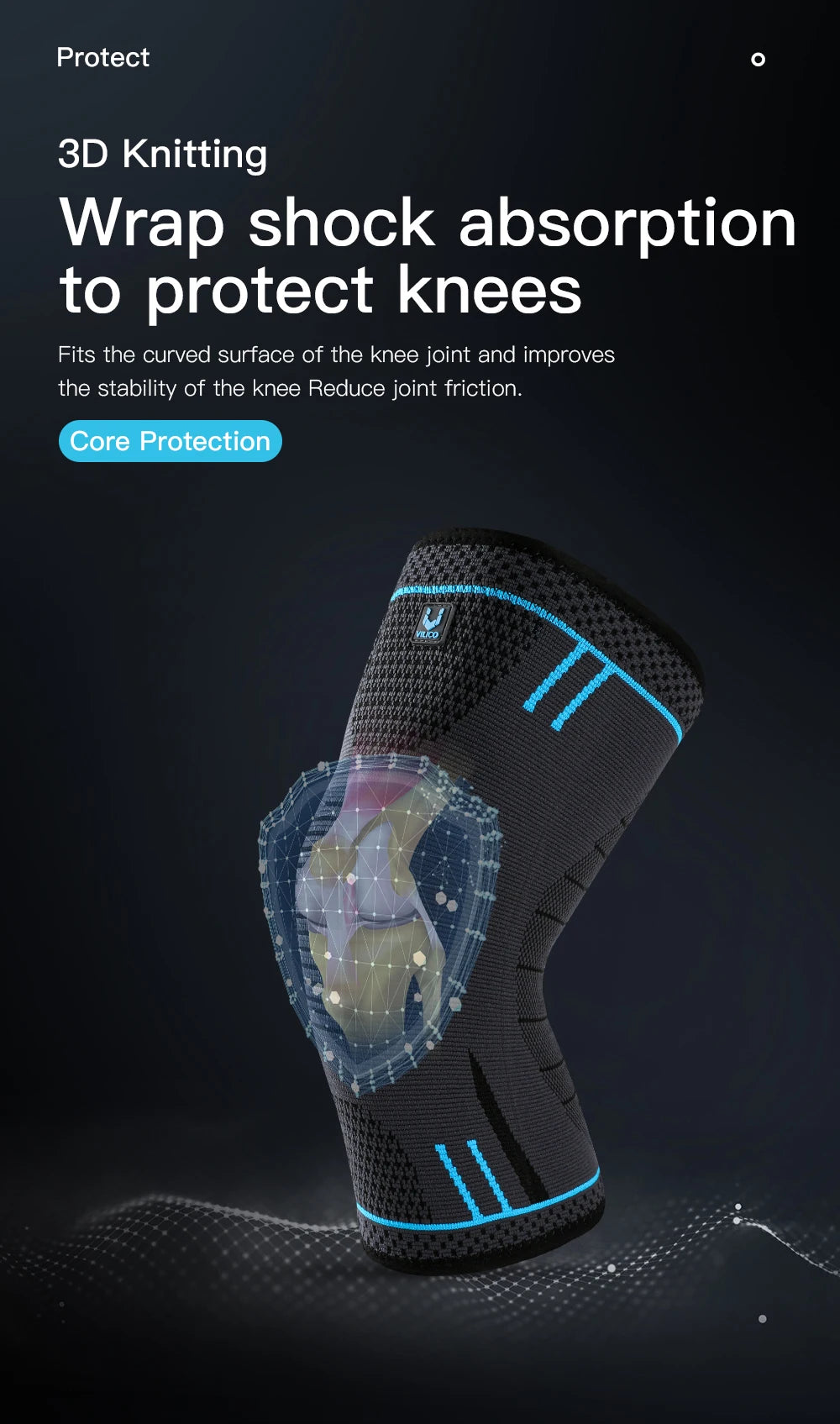 Breathable Knee Pads Brace Springs Gym Sports Protector