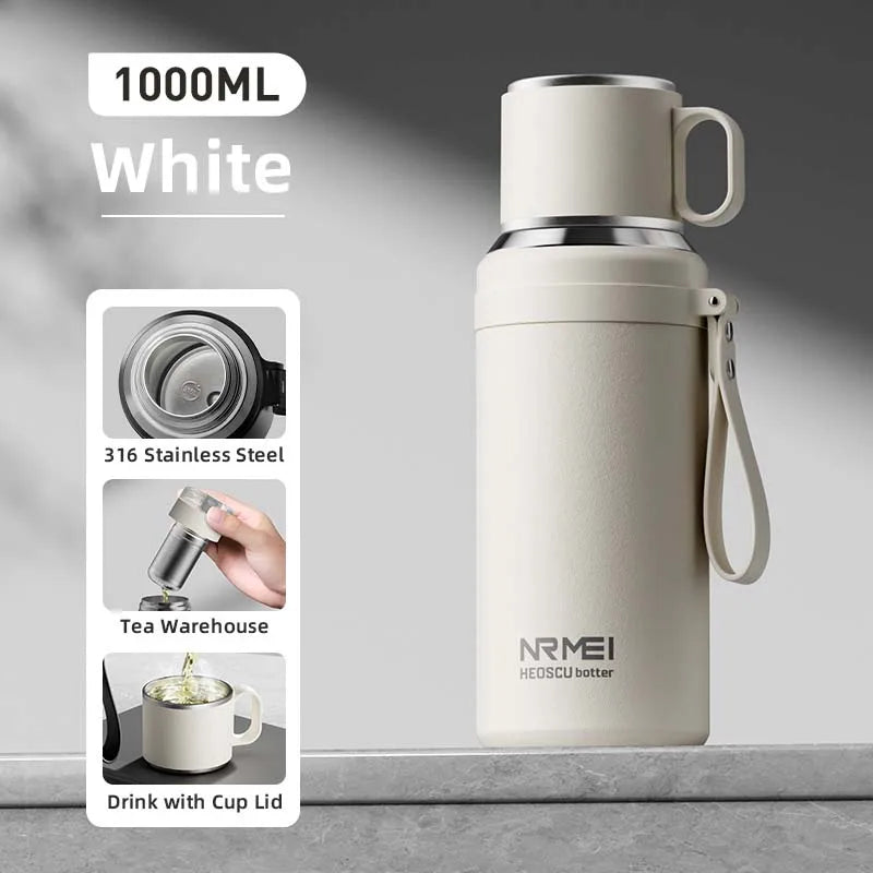 316L Stainless Steel Thermos Bottle – Magnetic Control Outdoor Flask, Insulated Travel Water Bottle