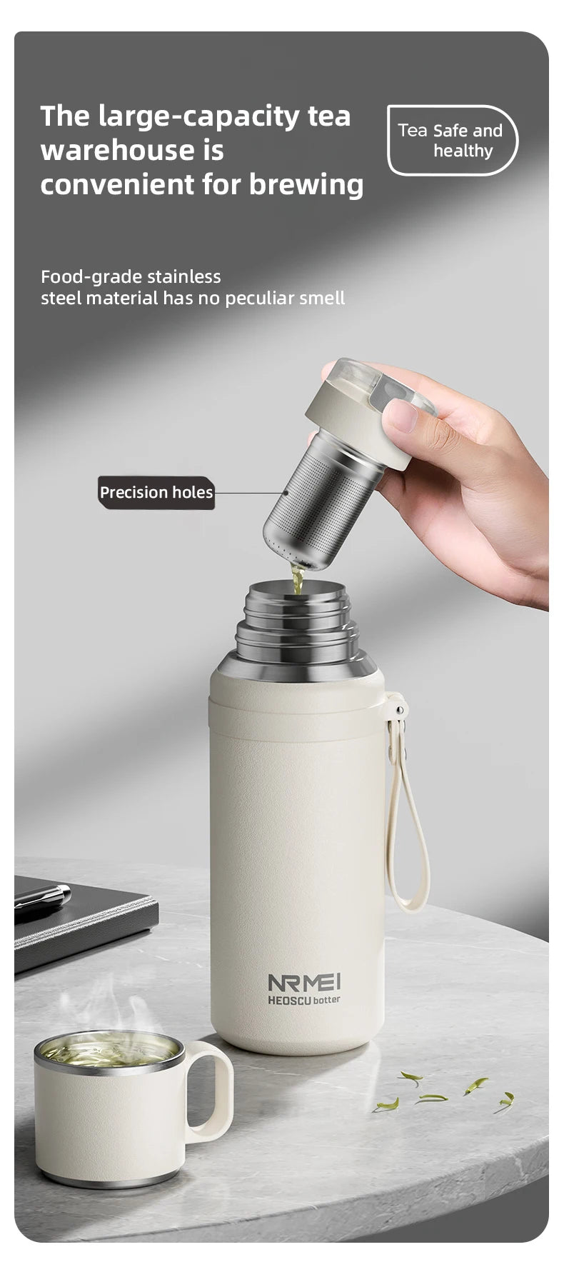 316L Stainless Steel Thermos Bottle – Magnetic Control Outdoor Flask, Insulated Travel Water Bottle