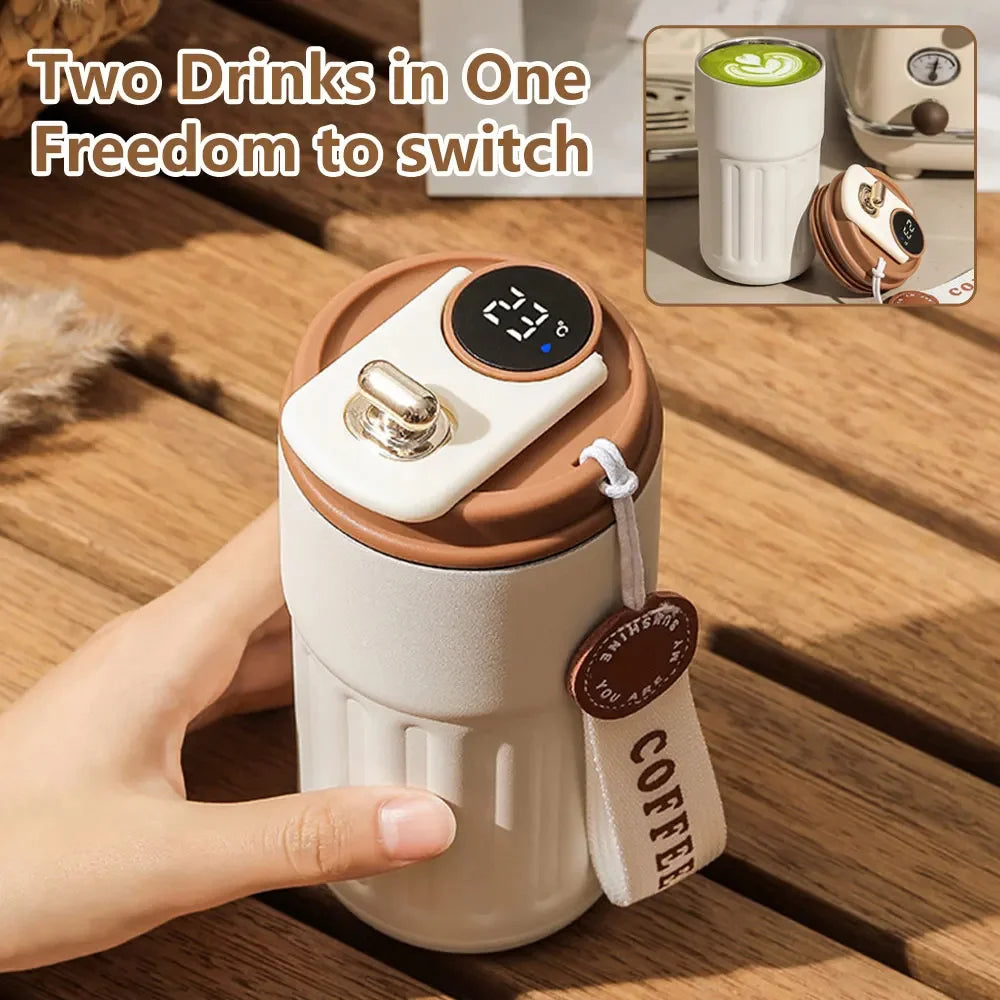 Smart Thermos Bottle LED Temperature Display Coffee Cup 316 Stainless Steel Tumbler Mug Portable Vacuum Flask