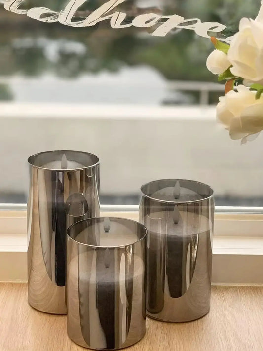 3PACK Flameless Candles Operated with Timer, Remote Control,Flickering LED Candle Battery Powered, Gift or Home Decoration